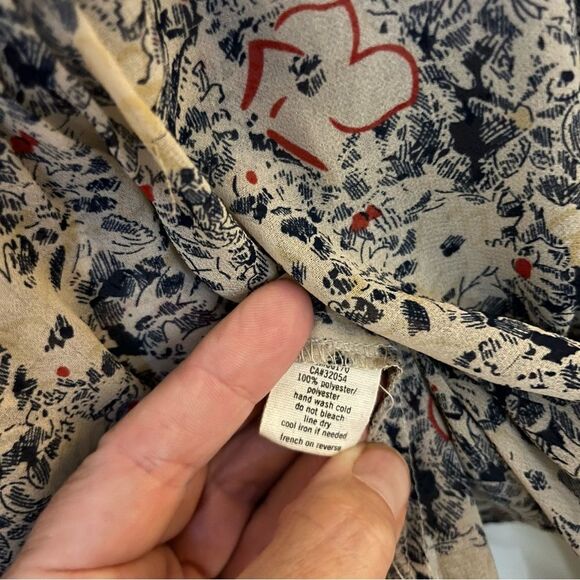 PINS AND NEEDLES Anthropology Multicolor Floral Print Blouse. Size XS - Picture 9 of 9